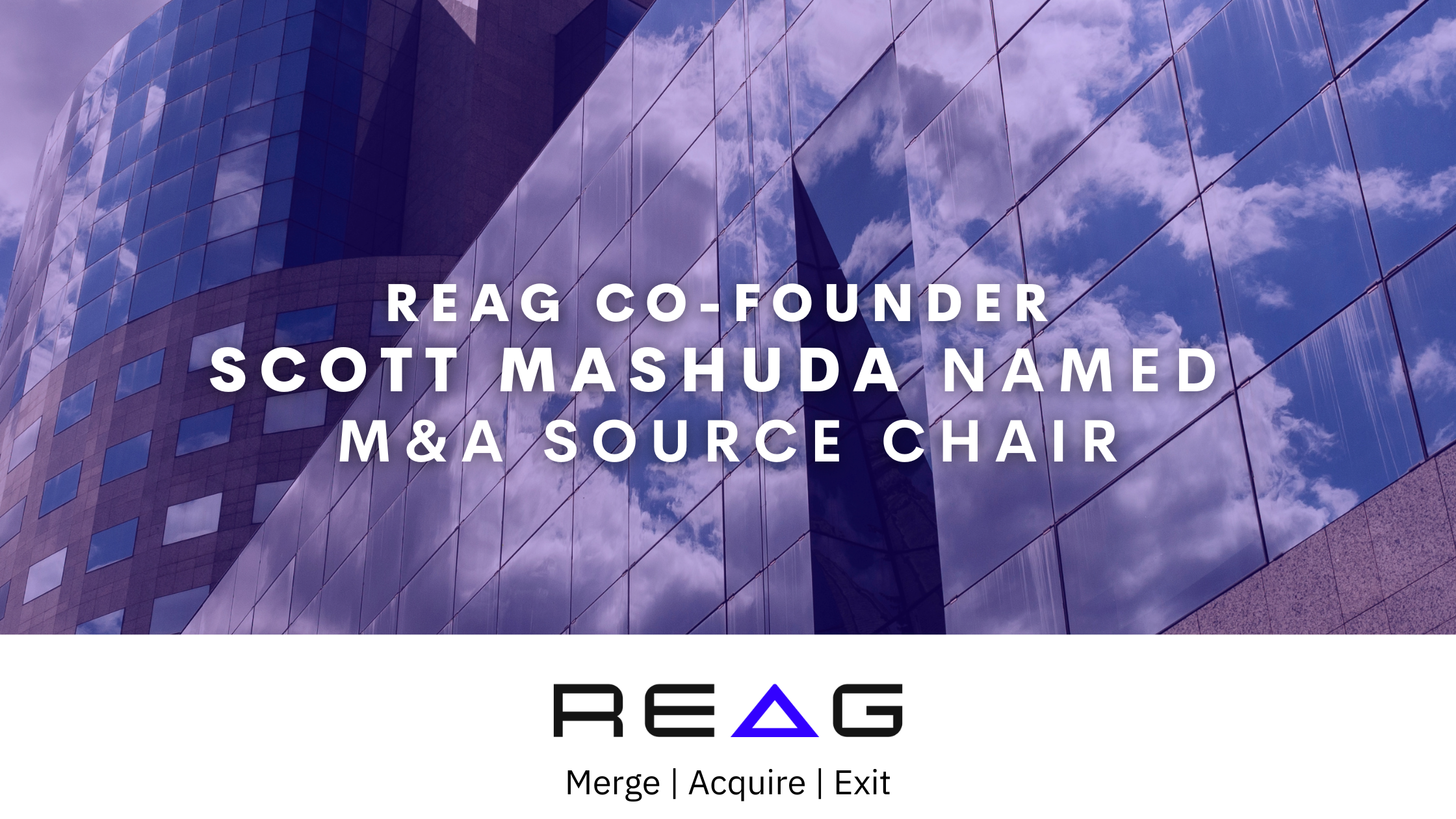Reag co-founder Scott Mashada was named mba source chair.